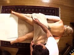 Intimate massage with twat treatment